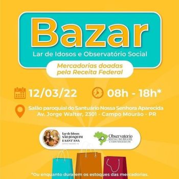 Bazar - Lar dos Idosos e Observatório Social